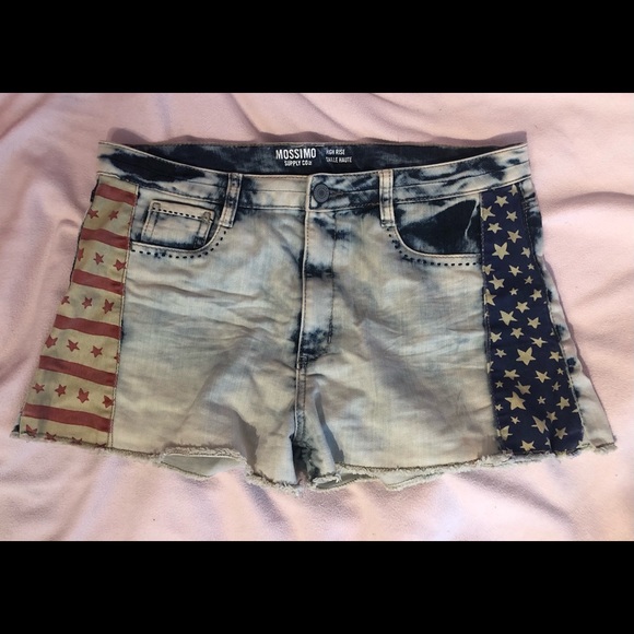 Mossimo Supply Co. Pants - High waisted shorts with American flag